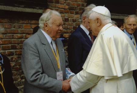 Henryk Mandelbaum z papieżem Benedyktem XVI