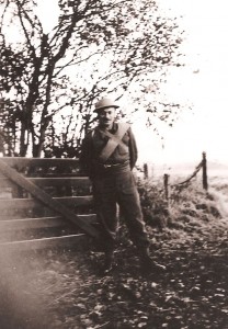Piotr Szewczyk podczas szkolenia spadochronowego w Szkocji 1942 r.
