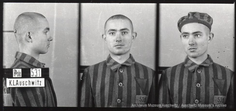 Edek Galiński, zdjęcie wykonane przez obozowe gestapo
